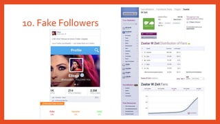 10. Fake Followers
 