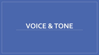 @mhijazi
VOICE &TONE
 
