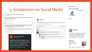 3. Amateurism on Social Media
 