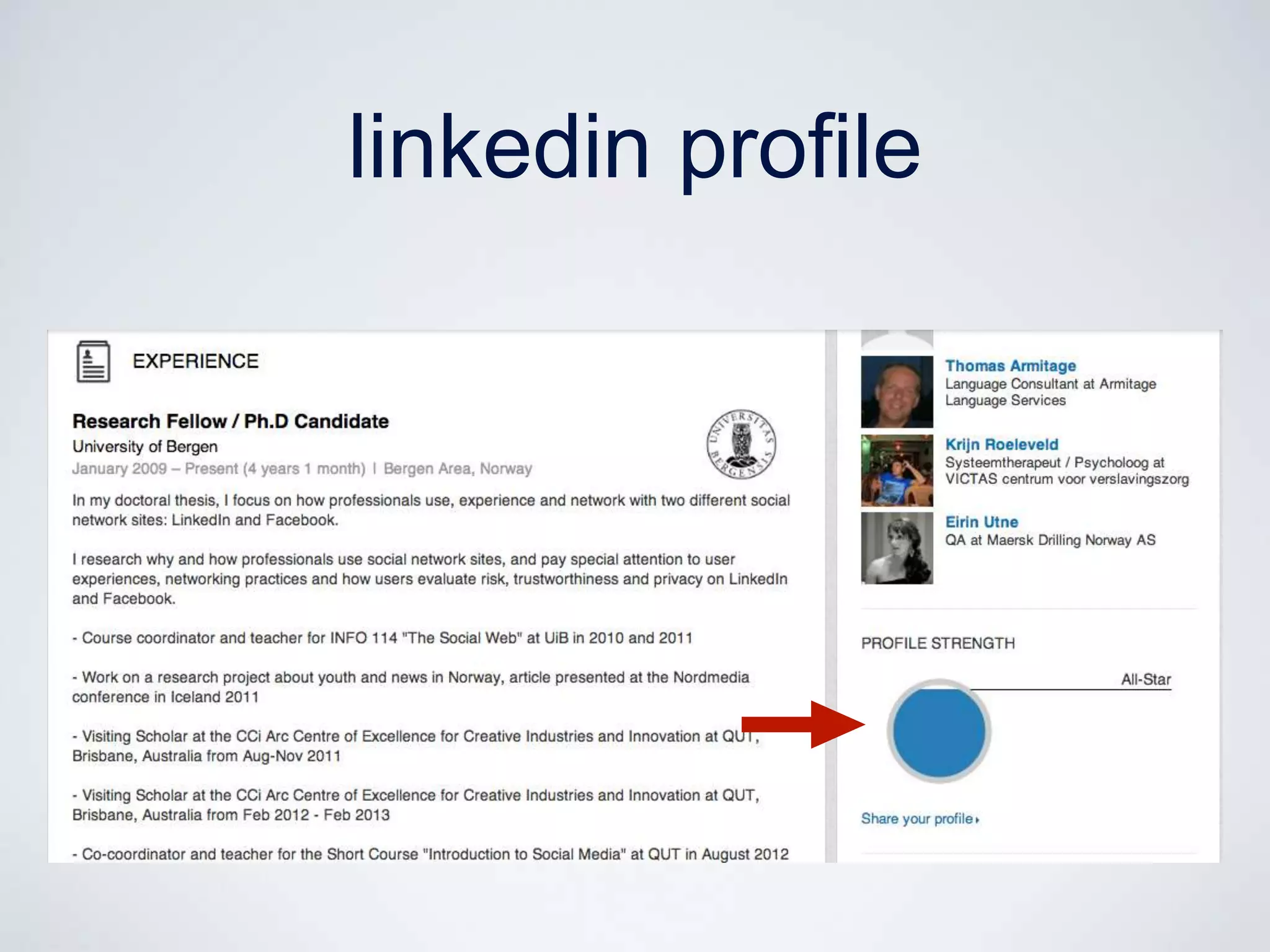 linkedin profile
 