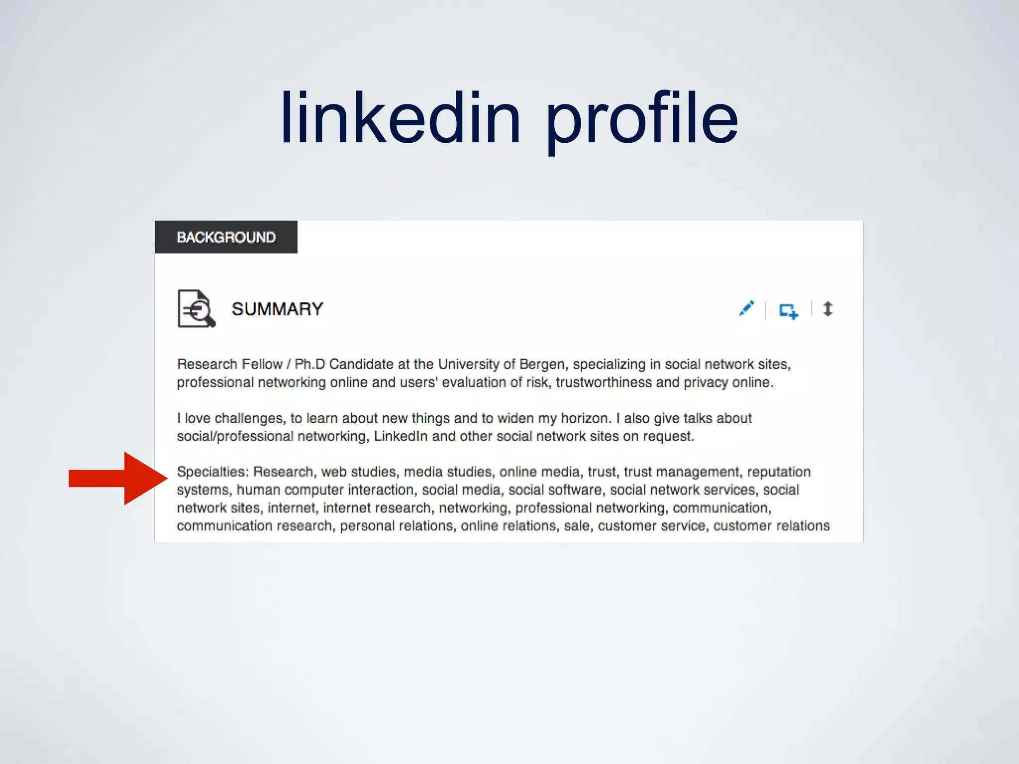 linkedin profile
 