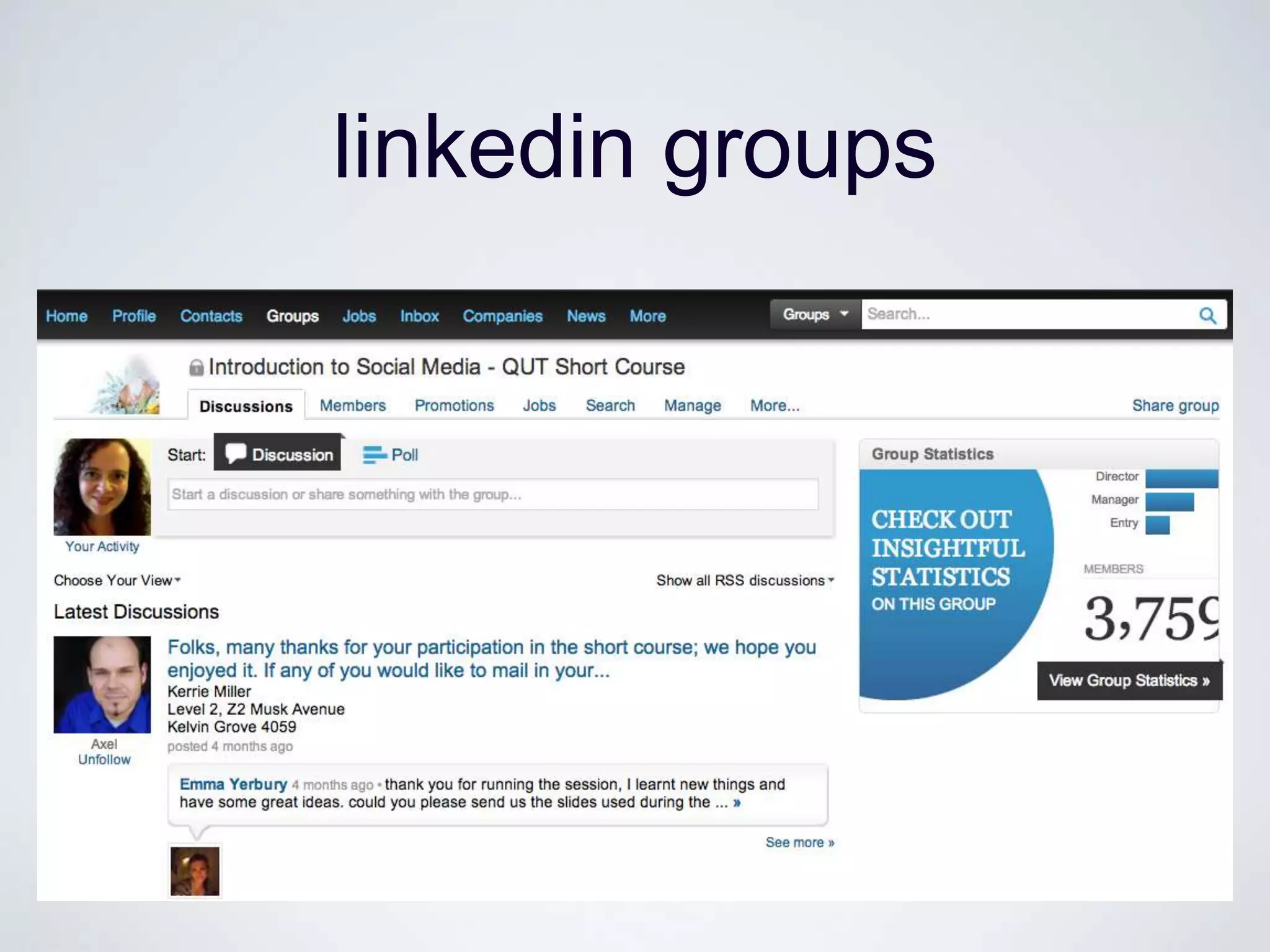 linkedin groups
 