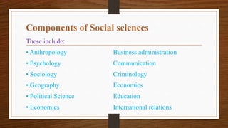 Introduction to social sciences | PPTX