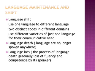 Introduction to sociolinguistics | PPTX