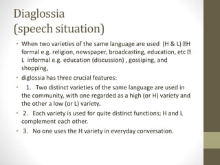 Introduction to sociolinguistics ch 1 4