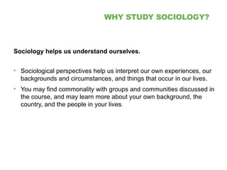 Introduction to Sociology Chapter 1 PowerPoint | PPTX