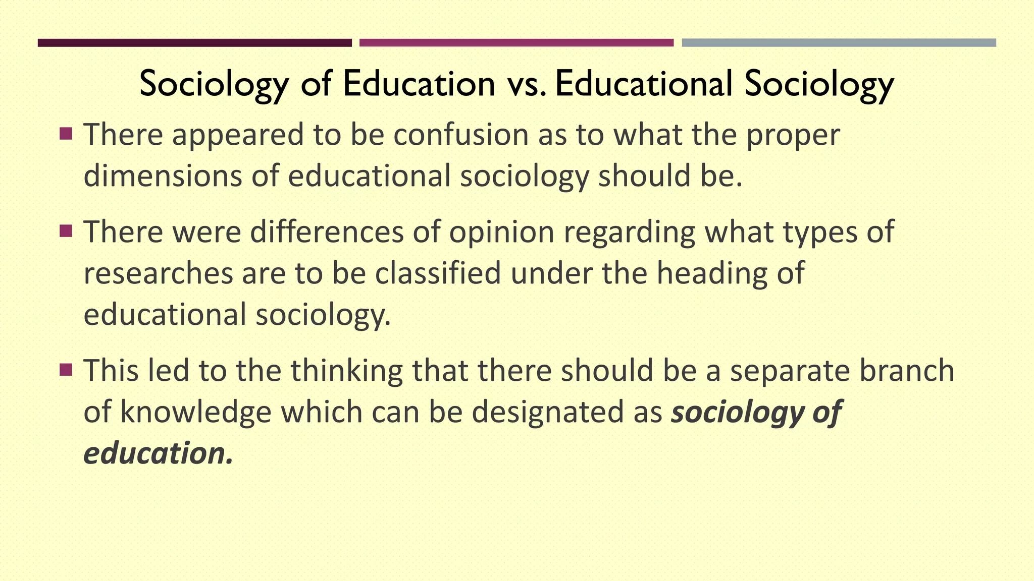 Introduction to sociology of education | PDF