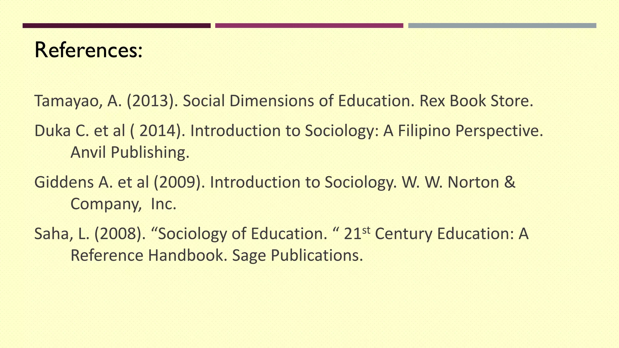 Introduction to sociology of education | PDF