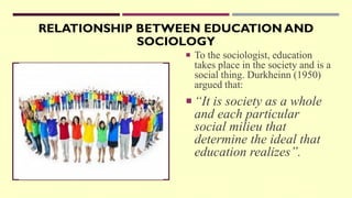 Introduction to sociology of education | PDF