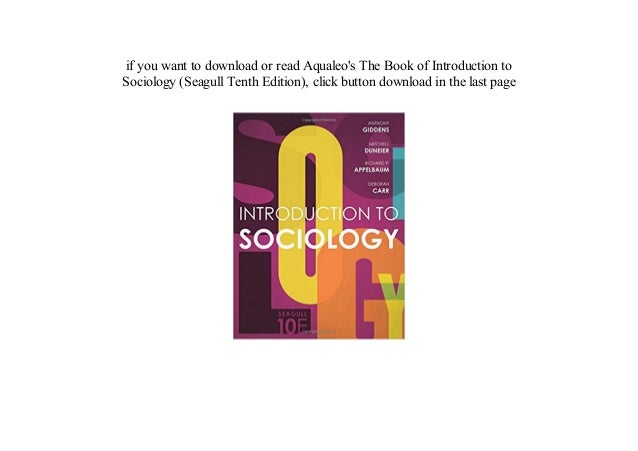 [ePub] Introduction to Sociology (Seagull Tenth Edition ...