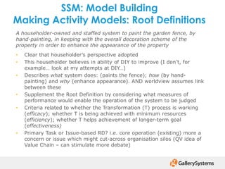 Introduction to soft systems methodology workshop | PDF