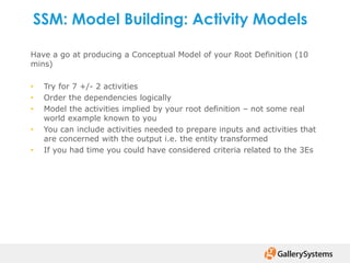 Introduction to soft systems methodology workshop | PDF