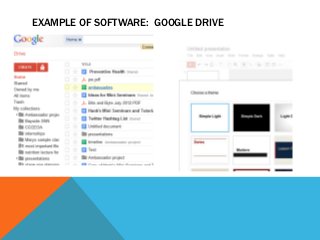 Google Drive Example Software Introduction to software | PPTX