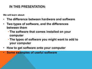 Introduction to software | PPTX