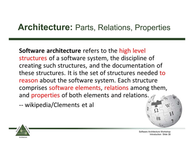 Introduction to Software Architecture | PDF | Computing | Technology ...
