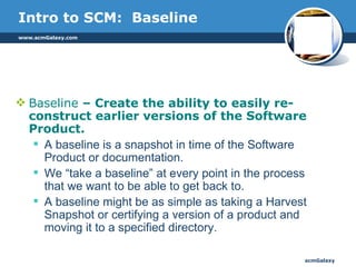 Introduction To Software Configuration Management | PPT