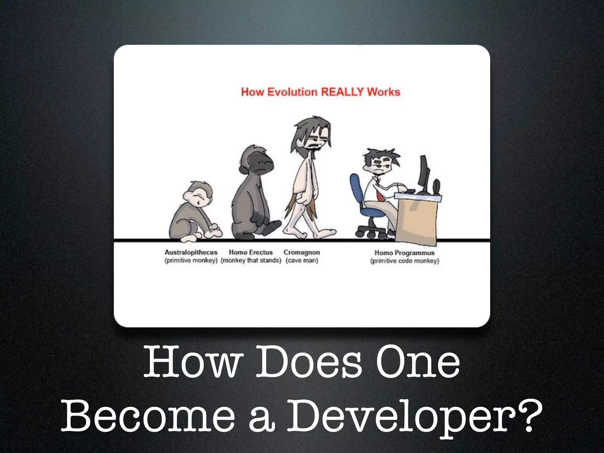 How Does One
Become a Developer?
 