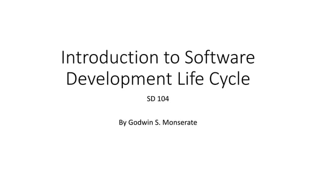 Introduction to Software Development Life Cycle.pptx | Operating ...