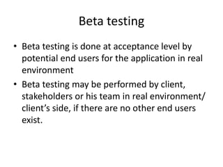 Introduction to software testing | PPTX