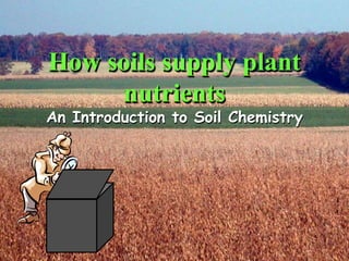 How soils supply plant
nutrients
An Introduction to Soil Chemistry
 