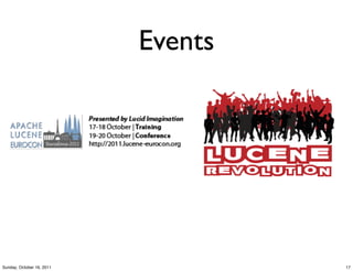 Events




Sunday, October 16, 2011            17
 