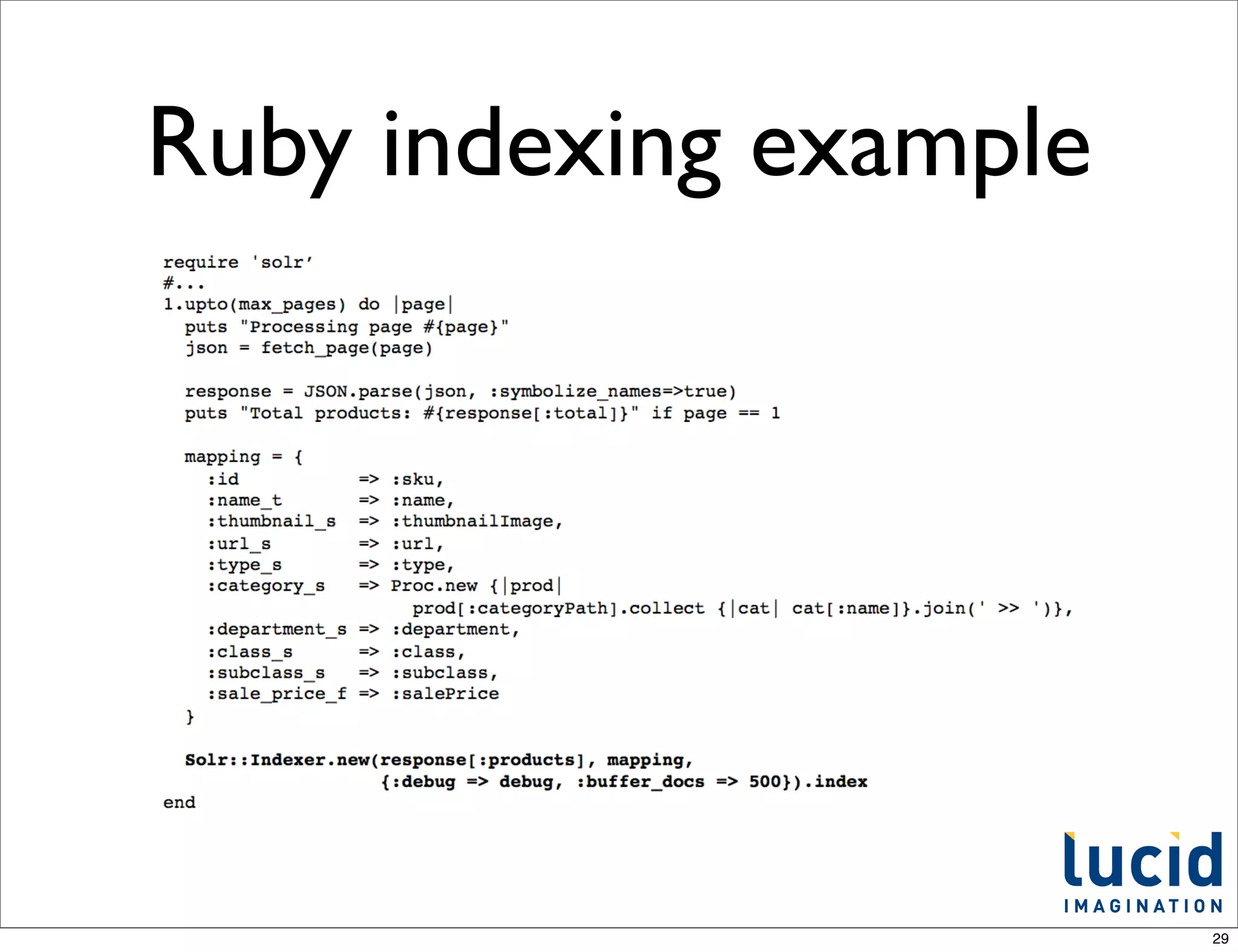 Ruby indexing example




                        29
 