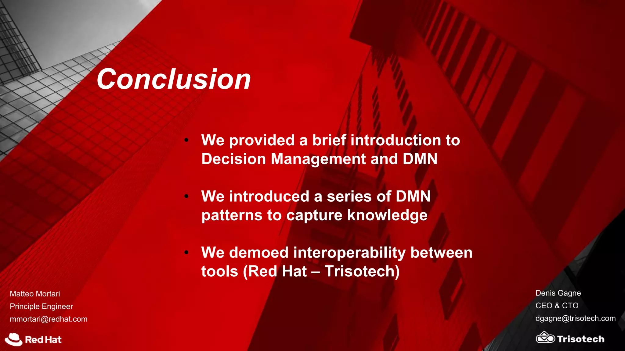 Introduction to some DMN patterns and their value | PPTX | Computer ...