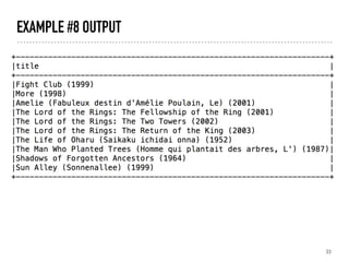 EXAMPLE #8 OUTPUT
33
 