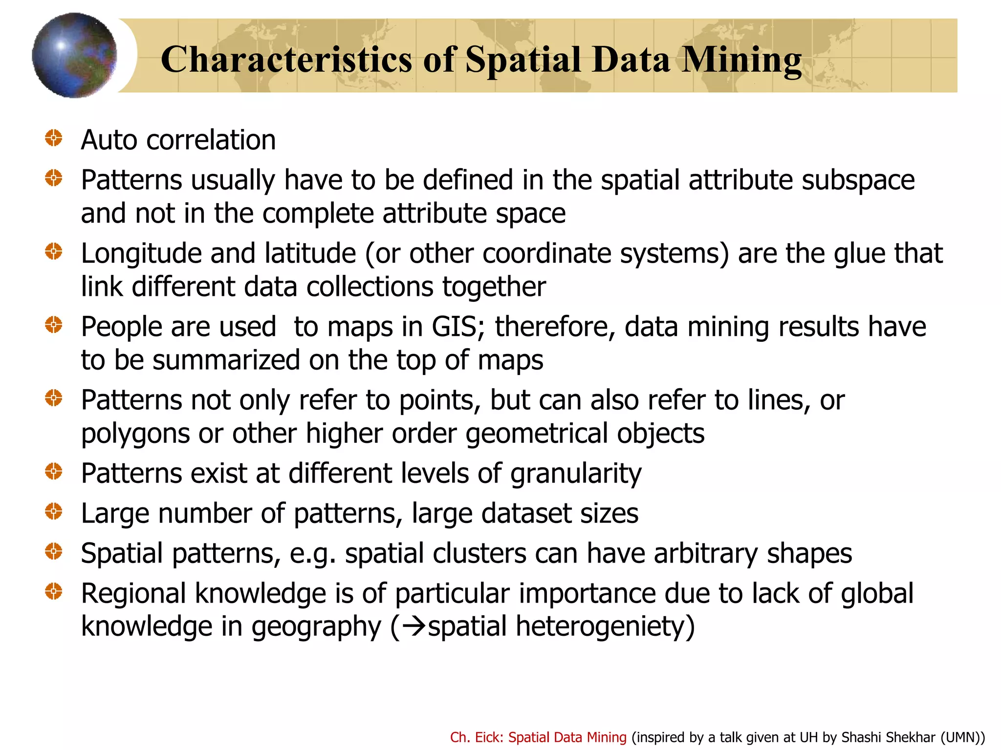 Introduction to spatial data mining | PPT