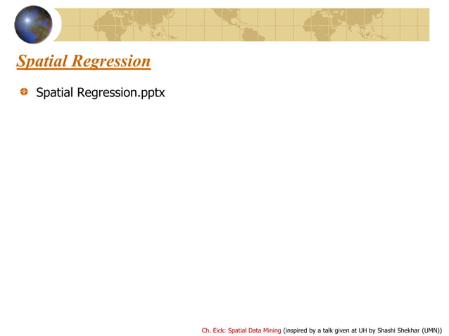 Introduction to spatial data mining | PPT