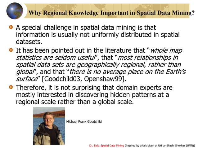 Introduction to spatial data mining | PPT