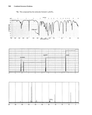 548 Combined Structure Problems
doublets
quartet triplet
CDCl3
*16. This compound has the molecular formula C10H9NO2.
14782_09_Ch9_p520-586.pp3.qxd 2/6/08 9:07 PM Page 548
 