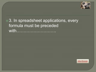 Introduction to Spreadsheet Applications | PPTX