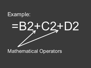 Introduction to spreadsheets | PDF