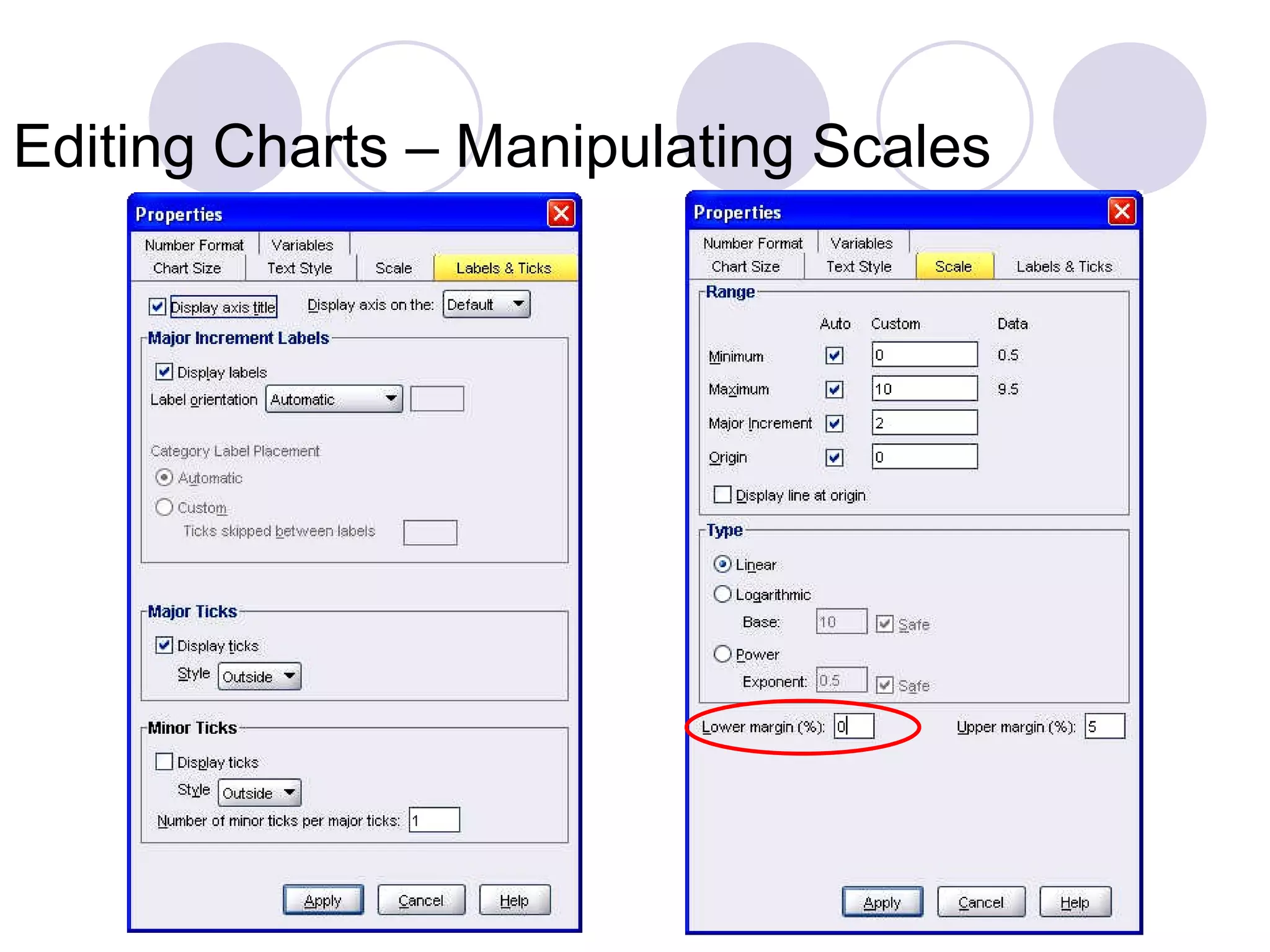 Editing Charts – Manipulating Scales 
