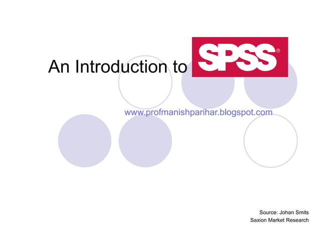 Introduction to spss | PPT