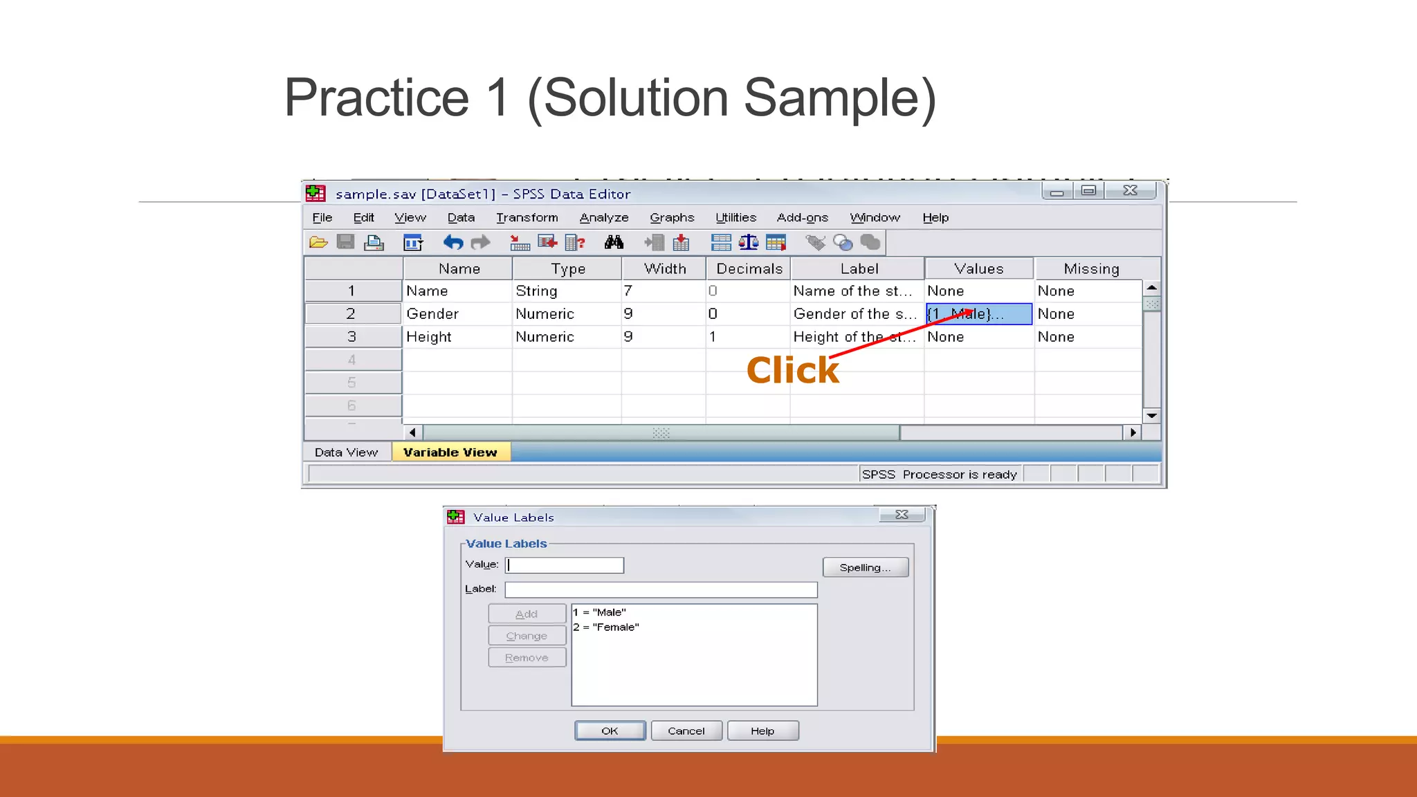Practice 1 (Solution Sample)
Click
 