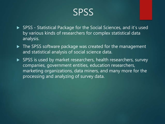Introduction to spss | PPT | Free Download