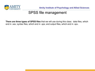 Sps File Included Introduction to Statistical package of social sciences | PPTX
