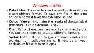 Working with SPSS | PPTX