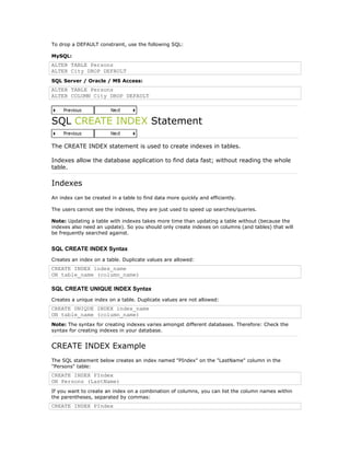 Introduction to sql | DOC