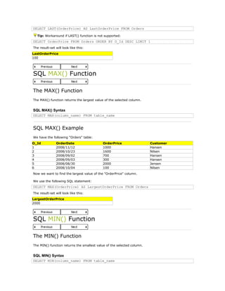 Introduction to sql | DOC