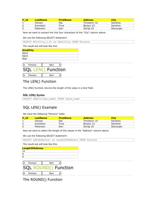 Introduction to sql | DOC