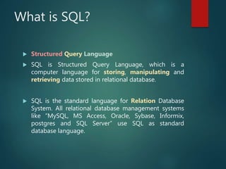 Introduction to SQL | PPT