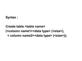 Introduction to (sql) | PPTX