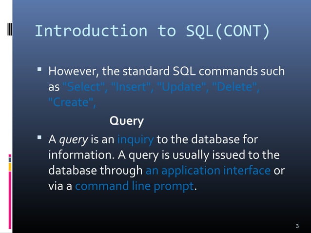 Introduction to SQL | PPT