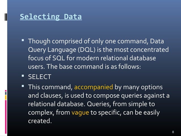 Introduction to SQL | PPT
