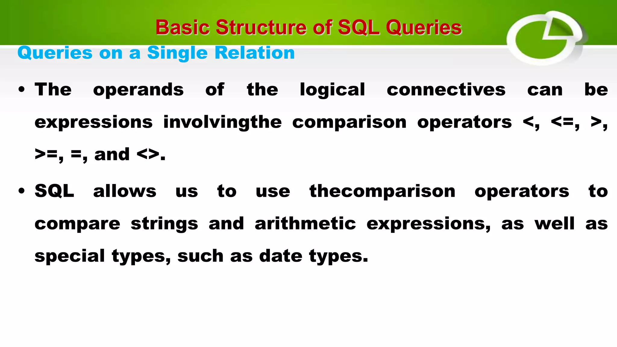 Introduction basic schema and SQL QUERIES | PPT