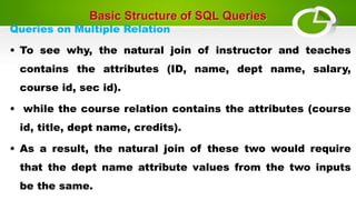 Introduction basic schema and SQL QUERIES | PPT