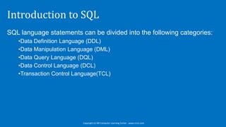 Introduction to SQL | PPTX